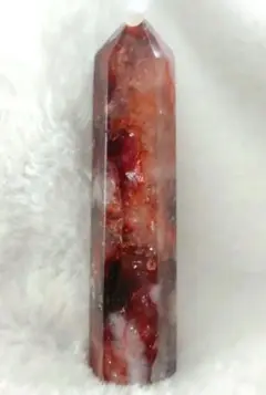 天然石✨ファイヤークォーツ✨キラキラ タワー 虹入り約91.5mm