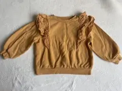 フリル付きマスタードトレーナー　H&M 2歳　3歳　4歳　裏起毛