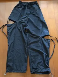 ダメージジョガーパンツ シャカパン リボン ナイロンパンツ