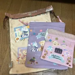 ダッフィー　巾着　3点