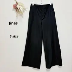 ジネス　Jines ワイドパンツ ブラック　S 36 日本製　ゴムウエスト