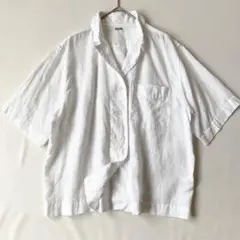 【美品】マーガレットハウエル　リネンシャツ　オープンカラー (開襟)　F