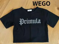 WEGO ストーン付き黒半袖Tシャツ Fサイズ チビT