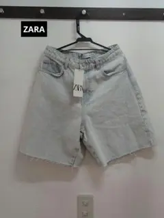 新品未使用 ZARA ライトブルー ショートパンツ 新品タグ付き