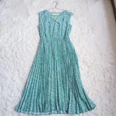 美品　31 Sons de mode　花柄　総柄　ノースリーブ　プリーツ　ワンピ