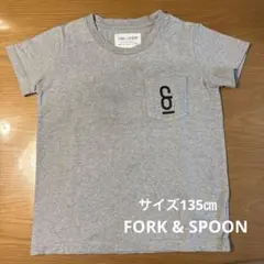 FORK & SPOON トップス135㎝　Tシャツ　グレー　胸ポケット
