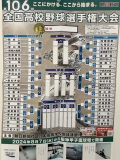 第106回　全国高校野球選手権大会　特大　トーナメント表