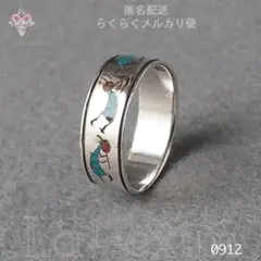 インディアンジュエリー シルバー リング ココペリ ターコイズ コーラル お守り