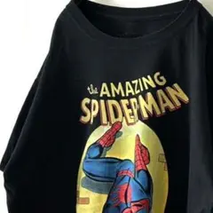 マーベル アメージング スパイダーマン Tシャツ ブラック 黒 古着