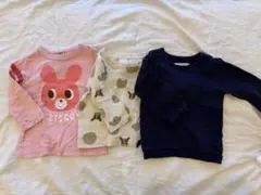 ベビー服 3枚セット Tシャツ　80 90 まとめ売　保育園　女の子　秋
