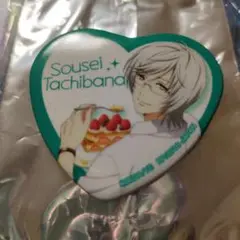夢色キャスト　橘蒼星　ハート缶バッジ　1番カフェ