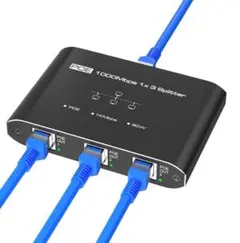 新品未使用★ PoE ハブ LAN ハブ 1入力3出力 PoE対応機器