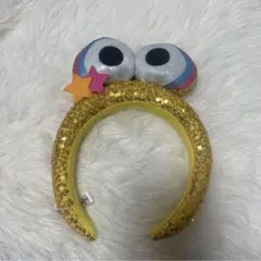 USJ グリッター付きゴールドカチューシャ　ビックバード　スパンコール