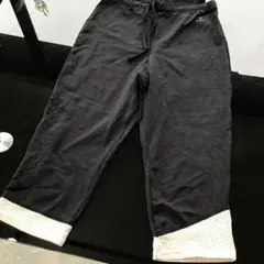 トレーニングパンツ メッシュ裾 黒