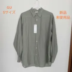 GU オリーブ 長袖シャツ Sサイズ
