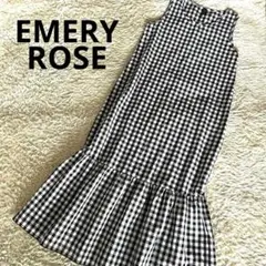 【ほぼ新品】EMERYROSE 裾ティアードワンピース ロング ギンガムチェック