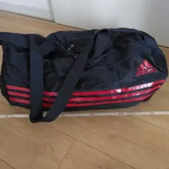 adidas アディダス スポーツバッグ ネイビー/レッド 約50cm 消臭抗菌