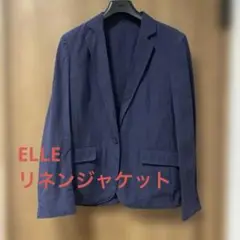 ネイビー テーラードジャケット　麻ジャケット　麻　ジャケット　サマージャケット