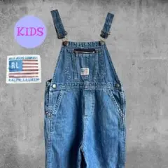 kids POLO JEANS ラルフローレン オーバーオール 国旗 キッズ古着