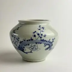 李朝 鹿 鶴 兎 亀 竹 梅 分院 朝鮮 骨董品 花瓶 壺 陶器 染付 染め付け 李朝 鹿 鶴 兎 亀 竹 梅 分院 朝鮮 骨董品 花瓶 壺 陶器 染