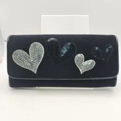 シンクビー　長財布　財布　ウォレット　ハート　ブラック