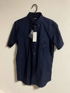 UNIQLO ユニクロ　ネイビー 半袖シャツ
