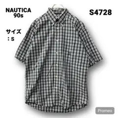 【即購入OK】90s NAUTICA チェックシャツ サイズS ブルー