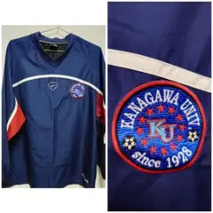 神奈川大学サッカー部ユニフォーム 新品】神奈川大学 サッカー ユニフォーム ネイビー タグ付き 未