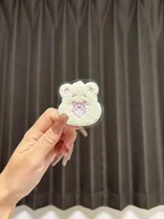 ケアベア　ワッペン　白