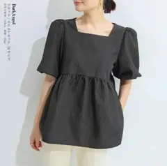 【新品未使用品】ブラックパフスリーブブラウス Mサイズ ダークエンジェル
