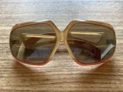 70s ビンテージ フランス ブラウンクリアサングラス ナイロン