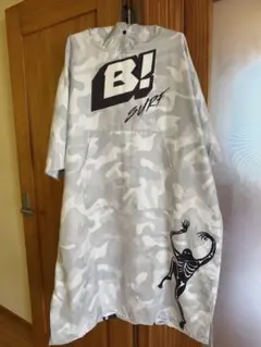 B! SURF 迷彩柄フード付きポンチョ