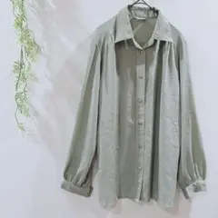 【P.L.ガリエニア】ブラウス アースカラー　レトロ 美品 長袖 とろみ