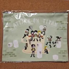 進撃の巨人　フラットポーチ　ゆるパレット　エレン　リヴァイ　ミカサ　アルミン