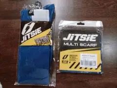 JITSIE ブーツロングソックス solid 青&スカーフセット