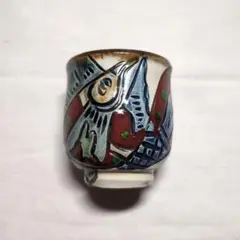 壺屋焼　新垣 修 作 琉球赤絵蕎麦茶碗（そばマカイ）1 壺屋焼 新垣 修 作 琉球赤絵蕎麦茶碗（そばマカイ）1