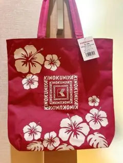沖縄限定　KINOKUNIYA ハイビスカス　紀伊國屋　エコバッグ　ホットピンク