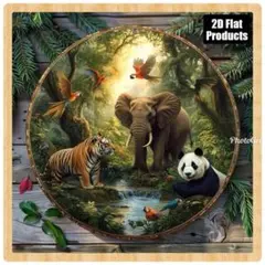 【新品】動物の楽園　アルミポスター　壁掛け　飾り　看板　インテリア