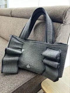 リボン付きグレーヌビトートバッグ