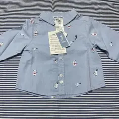 新品　jacadi 長袖シャツ　74cm 12M うさぎ　くま　鳥