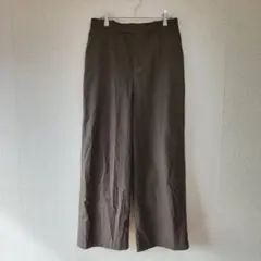 【UNIQLO】（L）チェック柄ワイドパンツ/カジュアルストレートパンツ/着回し