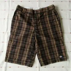 Dickies メンズ 76cm M ハーフパンツ チェック柄パンツ