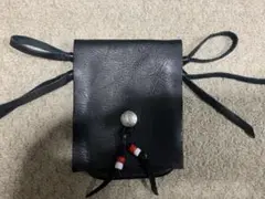 REDMOONメディスンバッグ ポーチレザー黒レアデザイン！