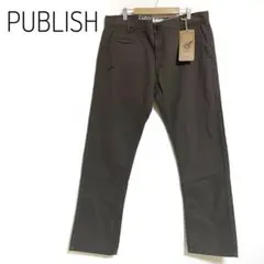 PUBLISH パブリッシュ メンズ カジュアル パンツ 茶色 綿100% LL