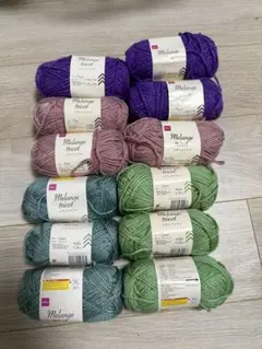 ダイソーメランジェトリコMelange tricot 毛糸セット 多色