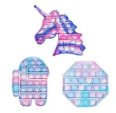 プッシュポップバブル スクイーズ玩具 3枚 スクイーズ玩具 ストレス解消