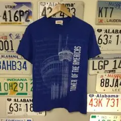 USA古着 TOWER OF THE AMERICASプリントTシャツ サイズM