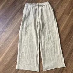 無印良品　リネン100% ワイドパンツ