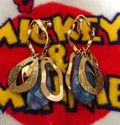 イヤリング レディース ゴールド アクセサリー ブルー
