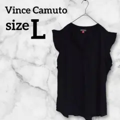 Vince Camuto ヴィンスカムート【L】トップス ノースリーブ黒 古着